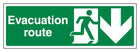 Evacuation Route Arrow Down