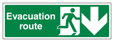 Evacuation Route Arrow Down