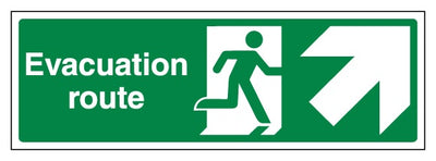 Evacuation Route Arrow Up Right