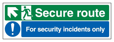 Secure Route Arrow Up Left Security Incidents Only