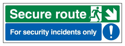 Secure Route Arrow Down Right Security Incidents Only