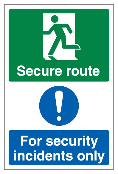 Secure Route Left Security Incidents Only Portrait