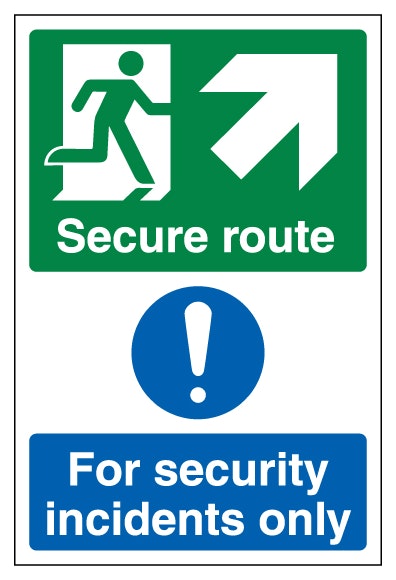 Secure Route Arrow Up Right Security Incidents Only Portrait