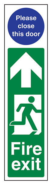 Fire Exit Door Plate Man Right Please Close This Door