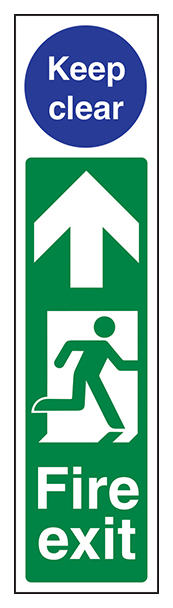 Fire Exit Door Plate Man Right Keep Clear