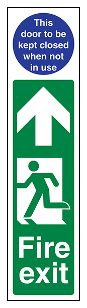 Fire Exit Door Plate Man Left Door To Be Kept Closed