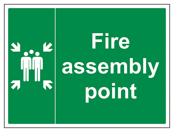 Fire Assembly Point With Family