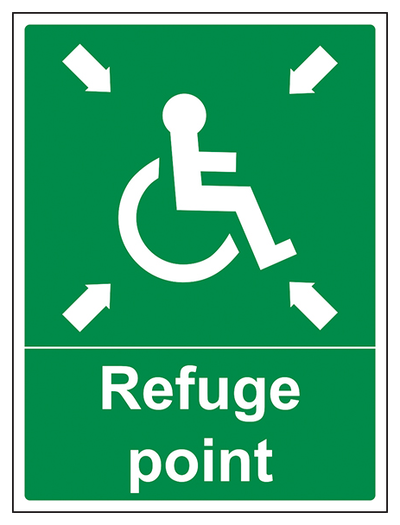 Refuge Point With Arrows Portrait
