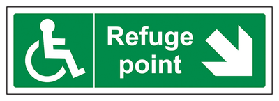 Refuge Point Arrow Down Right Landscape