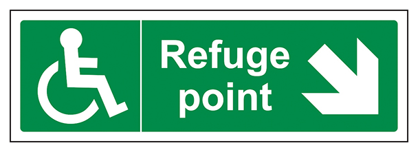 Refuge Point Arrow Down Right Landscape