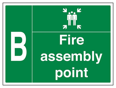 Fire Assembly Point With Family And Letter B