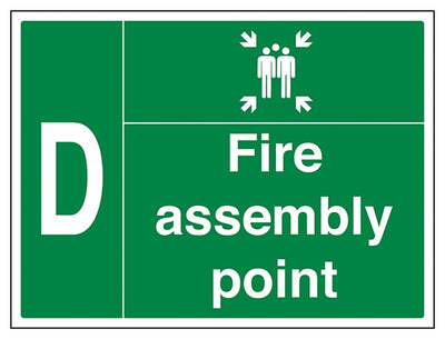 Fire Assembly Point With Family And Letter D