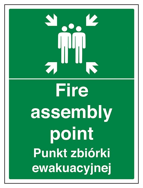 English Polish Fire Assembly Point