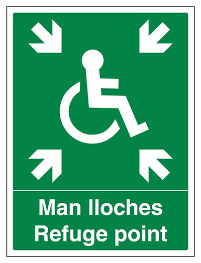 Welsh English Refuge Point With Arrows Portrait