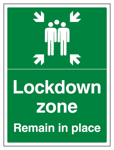 Lockdown Zone With Family Remain In Place Portrait