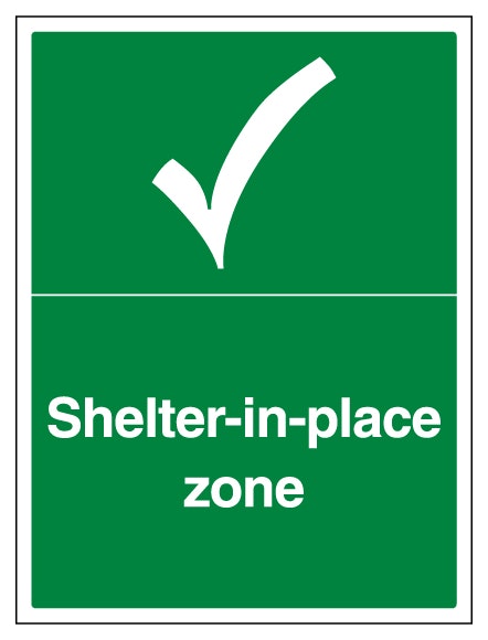 Shelter In Place Zone With Tick Portrait