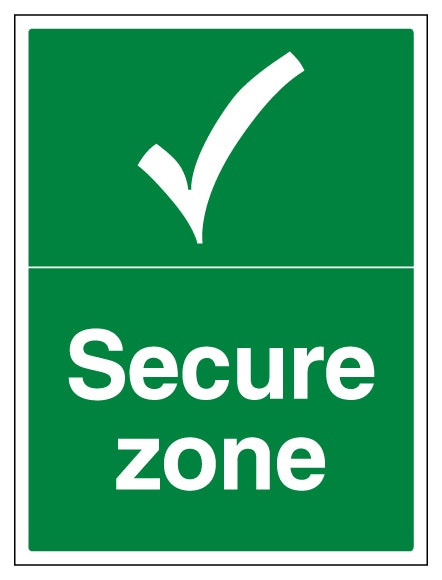 Secure Zone With Tick Portrait
