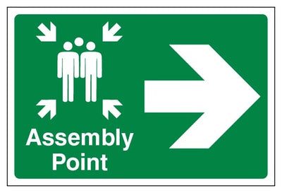 Assembly Point Arrow Right Large Landscape