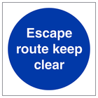 Escape Route Keep Clear