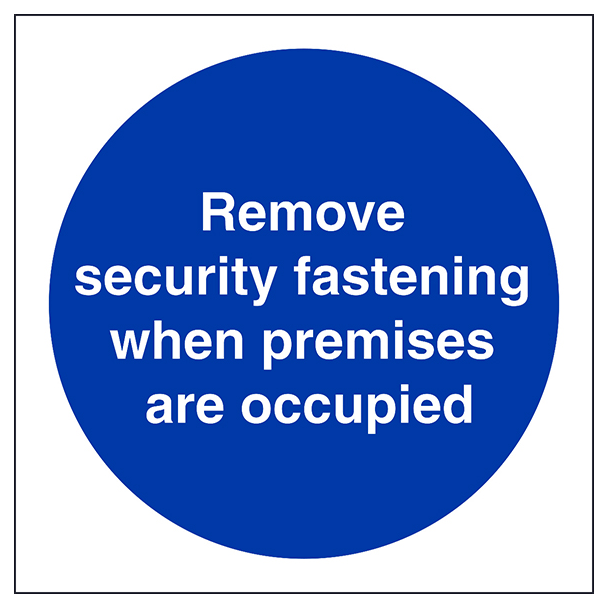 Remove Security Fastening