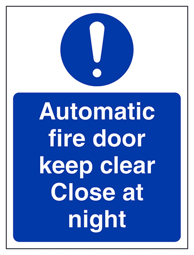 Automatic Fire Door Close At Night Portrait