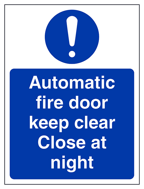 Automatic Fire Door Close At Night Portrait