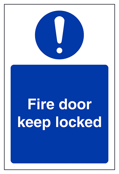 Fire Door Keep Locked Portrait