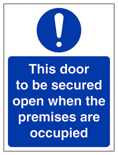 Open When Premises Are Occupied Portrait
