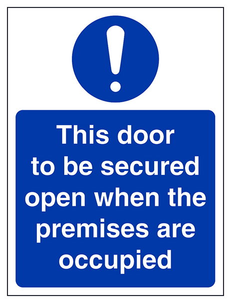 Open When Premises Are Occupied Portrait