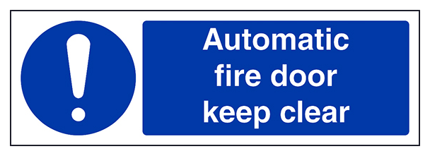 Automatic Fire Door Keep Clear Landscape
