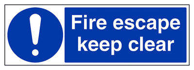 Fire Escape Keep Clear Landscape