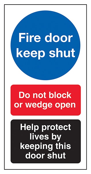 Fire Door Keep Shut Do Not Block Help Protect Lives