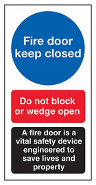 Fire Door Keep Closed / Do Not Block / A Fire Door