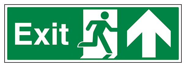 Exit Arrow Up Landscape