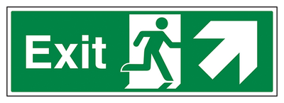 Exit Arrow Up And Right Landscape