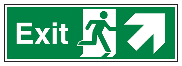 Exit Arrow Up And Right Landscape