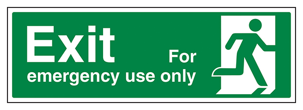 Exit For Emergency Use Only Right Landscape