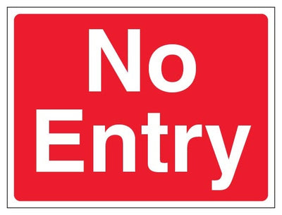 No Entry Landscape Red