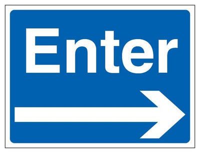 Enter Landscape Blue Arrow Right