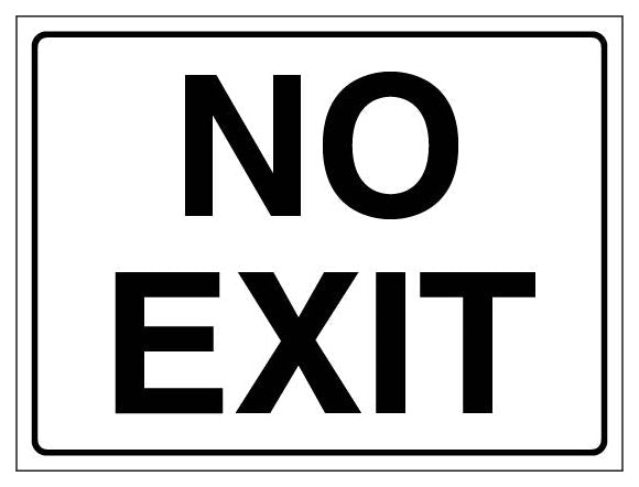 No Exit Landscape White