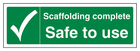 Scaffolding Complete Safe To Use - Landscape