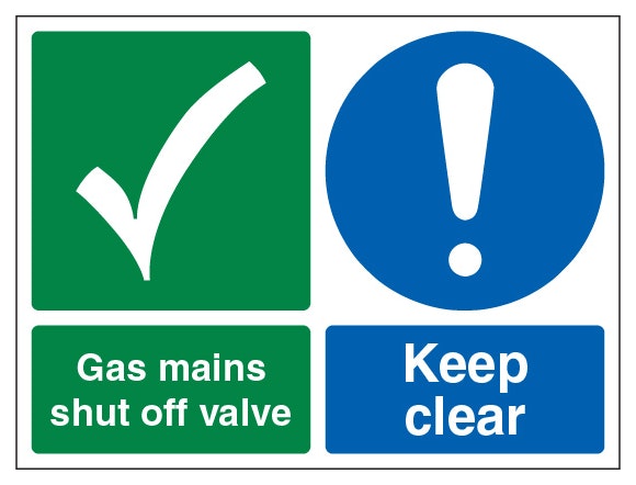 Gas Mains Shut Off Valve Keep Clear Landscape