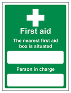 The Nearest First Aid Box Is Situated - Portrait