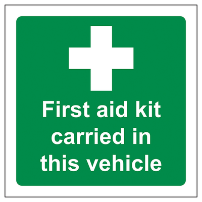 This Vehicle Carries A First Aid Kit
