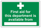 First Aid For This Department Is Available From