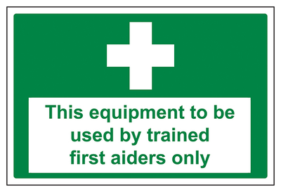 This Equipment Only To Be Used By First Aiders