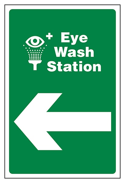 Eye Wash Station Arrow Left