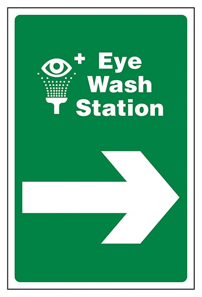 Eye Wash Station Arrow Right