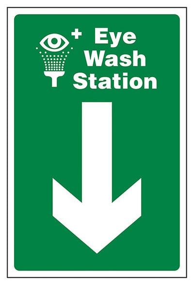 Eye Wash Station Arrow Down
