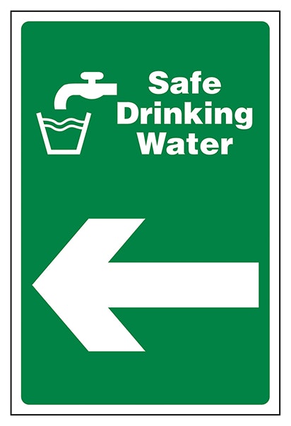 Safe Drinking Water Arrow Left